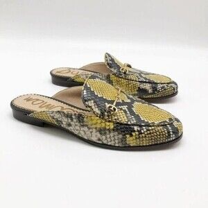 SAM EDELMAN Linnie Embossed Snakeskin Bit Loafer 